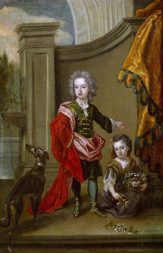 Sir Godfrey Kneller Richard Boyle, 3rd Earl of Burlington (1694-1753) and his sister Lady Jane Boyle china oil painting image